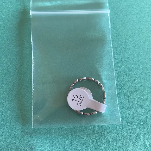 🆕NIP:Silver Infinity with Iridescent Gems Ring- Size 10 - Picture 5 of 5